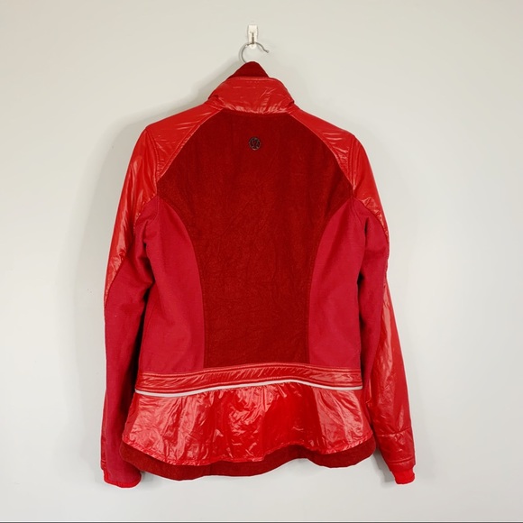 Lululemon Pedal Power Jacket Currant Red W4949S Luon Rare Women's Large L 10 - Picture 8 of 15